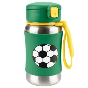 Skiphop Spark Style Stainless Steel Straw Bottle Football 350ml