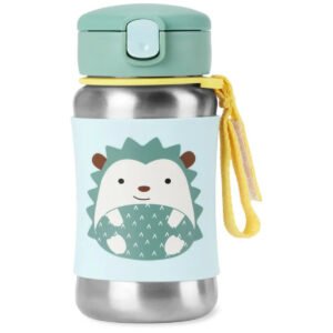 SkipHop Zoo Stainless Steel Straw Bottle Hedgehog 350ml