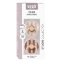 BIBS Round Pacifier Studio Colour 2 Pack Block Latex Size 2 Blush Mix in UAE - view 5