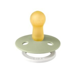 BIBS Pacifier Colour 1 Pack Latex Size 1 Sage Glow Round Nipple