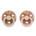 BIBS Round Nipple Pacifier X Liberty 2 Pack Colour June Blossom Latex Size 1 Blush Mix in UAE - view 5