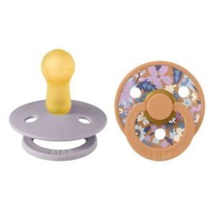 BIBS X Liberty 2 Pack Colour June Blossom Latex Size 1 Pumpkin Mix Round Nipple