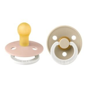 BIBS Pacifier Colour 1 Pack Latex Size 2 Vanilla Glow Round Nipple