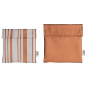 Citron Reusable Sandwich Bag Set Of 2 Caramel