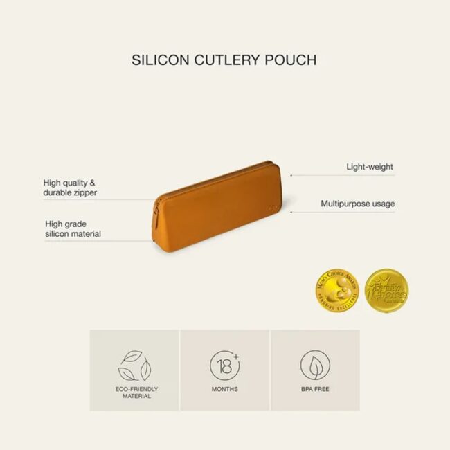 Citron Silicone Cutlery Pouch Caramel in UAE - view 5