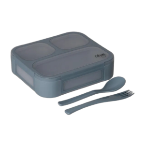 Citron Lunchbox With Fork Spoon Dusty Blue