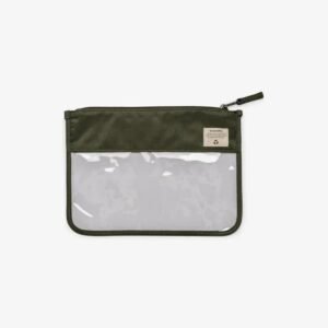 Citron Clear Zipper Pouch Large Green