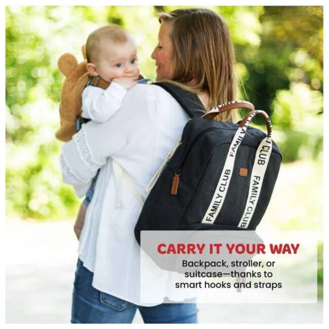 MR-CWBPSCBL-04 Childhome Family Club Backpack Signature Canvas Black in UAE - view 3