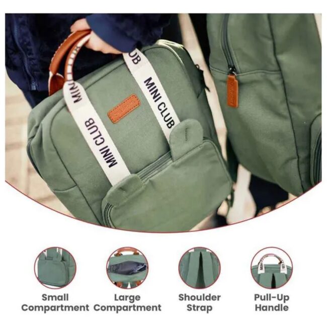 MR-CWKIDSCGR-04 Childhome Mini Club Kids Backpack Signature Green in UAE - view 3