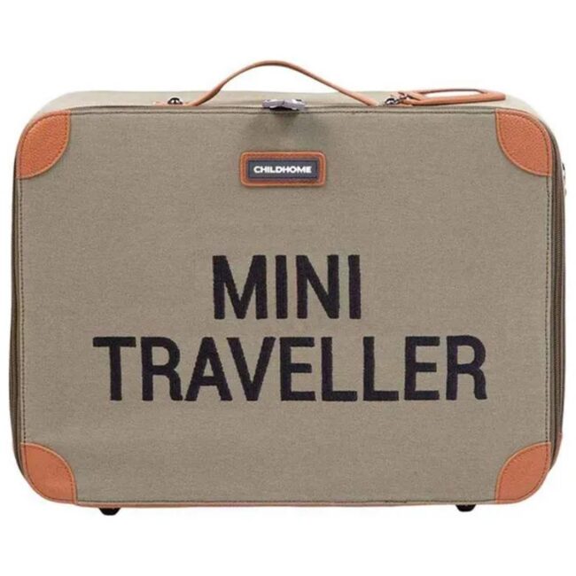 Childhome Mini Traveller Kids Suitcase Kaki Canvas in UAE