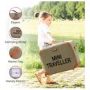 Childhome Mini Traveller Kids Suitcase Kaki Canvas in UAE - view 3