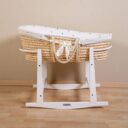 Childhome Bundle Moses Basket Mattress Cover Gold Dots White Brown in UAE - view 2