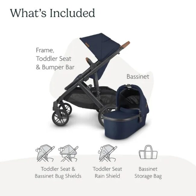 MR-UP0008-03 Uppababy Vista V2 Stroller amp Carrycot Noa Navy 2 Pcs in UAE - view 4