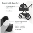 Uppababy Emmett Baby Carrycot Green MelangeSilver in UAE - view 4