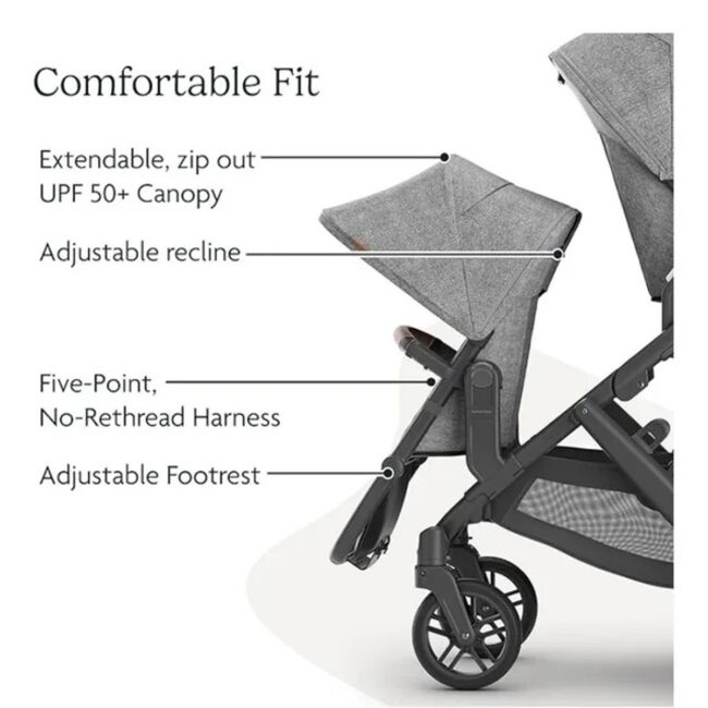 MR-UP0031-03 Uppababy RumbleSeat V2 Gwen Stroller Seat Green Melange in UAE - view 4
