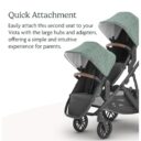 Uppababy RumbleSeat V2 Gwen Stroller Seat Green Melange in UAE - view 5