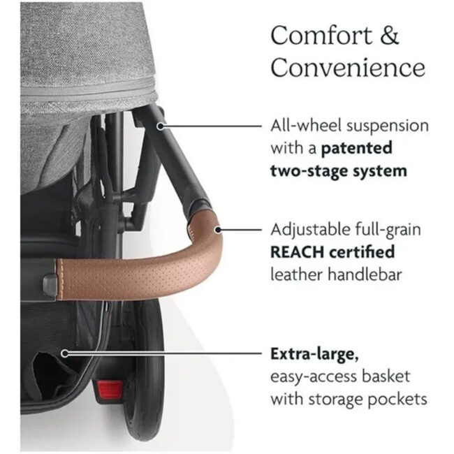 MR-UP0051-04 Uppababy Cruz V2 Stroller Greyson Charcoal Melange in UAE - view 4
