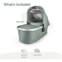 Uppababy Emmett Baby Carrycot Green MelangeSilver in UAE - view 2