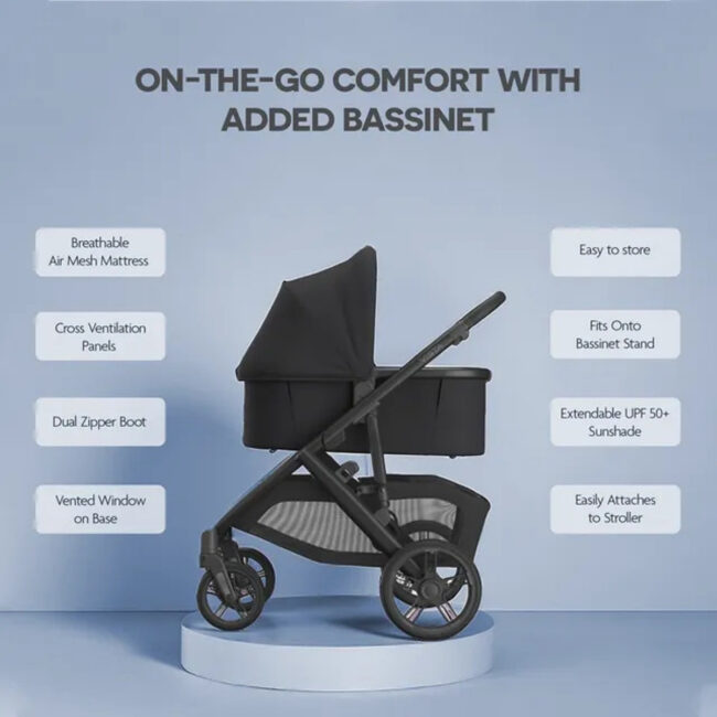 Uppababy Vista V3 Stroller Dillan Stone Blue in UAE - view 4