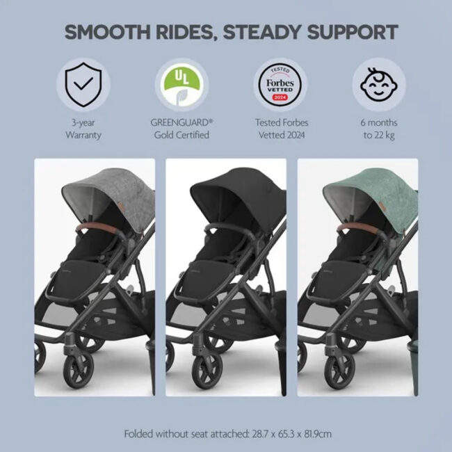 Uppababy Vista V3 Stroller Dillan Stone Blue in UAE - view 5