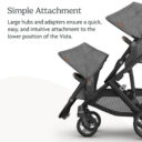 Uppababy RumbleSeat V3 Stroller Seat Only Dillan Stone BlueSand Leather in UAE - view 5