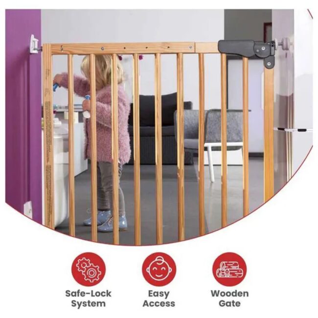 MR-VHMAE-04 Childhome Maestro Door Stairgate Natural in UAE - view 4