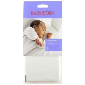 BABYBJORN Fitted Organic Sheet For Cradle White