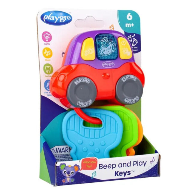 TRC-PG6389065-03 Playgro Beep And Play Keys Music And Lights Activity Teether Toy in UAE - view 3