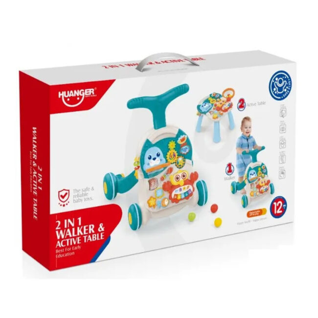 TRC-PG6389138-03. Huanger Baby Walker amp Activity Table 2in1 Blue in UAE - view 2
