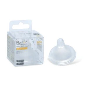 Nurtur Cozi Narrow Neck Silicone 3 Flow Rate Teat lNude Clear