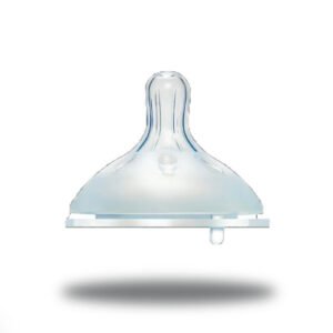Nurtur Cozi Wide Neck Silicone 3 Flow Rate Teat X CutNude Clear