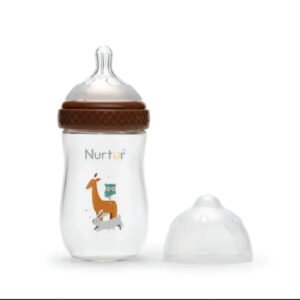 Nurtur Cozi PP Bottle With Wide Teat 240ml Brown Deer