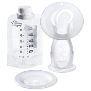 Tommee Tippee Silicone Manual Breast Pump Set 100ml Clear