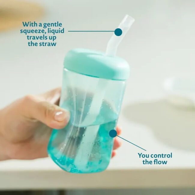 The First Years Squeeze amp Sip Straw Cup Blue 207ml in UAE - view 3