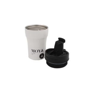 Moya Low Tide 250ml Travel Coffee Mug BlackWhite