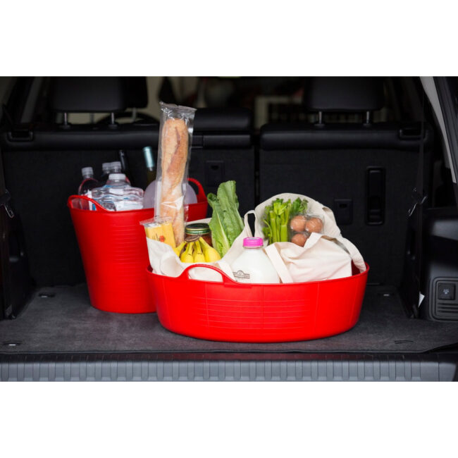 SP35R_5 Red Gorilla Tubs Recycled Black Tubs Large Shallow 35L Red in UAE - view 5