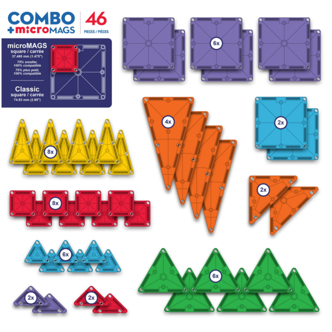 MAGNATILES microMAGS Combo 46 Piece Set in UAE - view 4