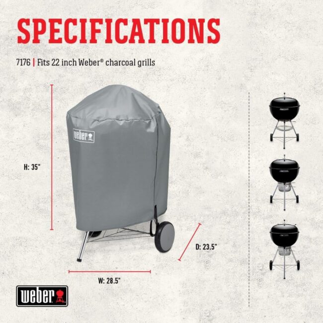 71SNsmA3UiL._AC_SL1000_ Weber Grill Cover Fits 57cm charcoal grills in UAE - view 5