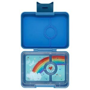 Yumbox 3 Compartments Rainbow Snack Box with Cloud Sky Blue