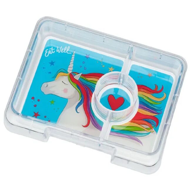 Yumbox Magical Unicorn 3 Compartments Snack Tray in UAE