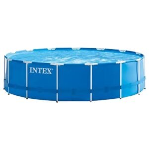 Intex 15ft x 48In Metal Frame Pool Set Blue