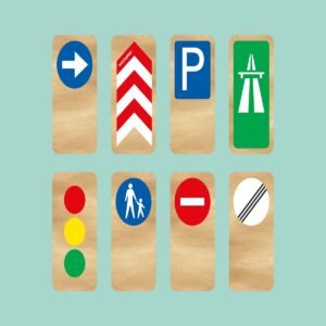 Road Blocks Set Traffic Signs