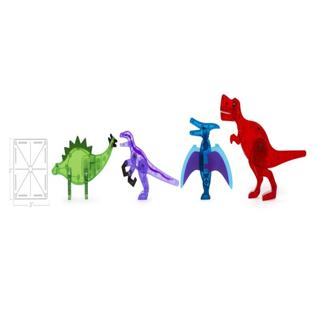VAL-11974_Magna-Tiles_Tile_Size_Comparison_DinoWorld_Horizontal_r2v1_KS-01 MAGNATILES Dino World 40 Piece Set in UAE - view 2