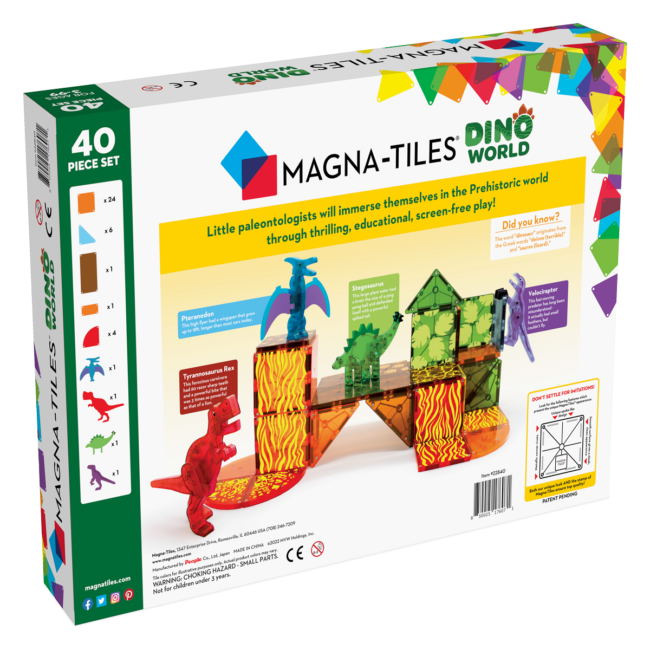back MAGNATILES Dino World 40 Piece Set in UAE - view 3
