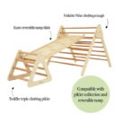 Ezzro Mini Toddler Pikler Climbing Triangle Natural in UAE - view 2