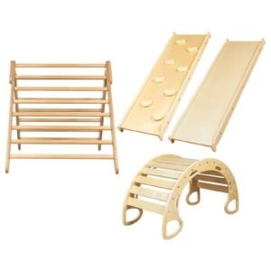 Ezzro Toddler Climbing Set Natural Large