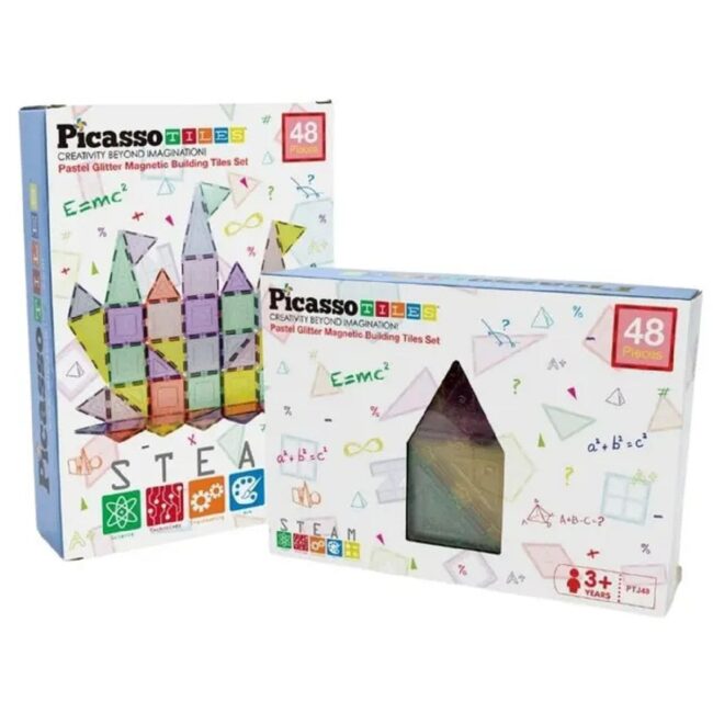 48.1 Picasso Tiles Magnetic Pastel Glitter 48 Pcs in UAE