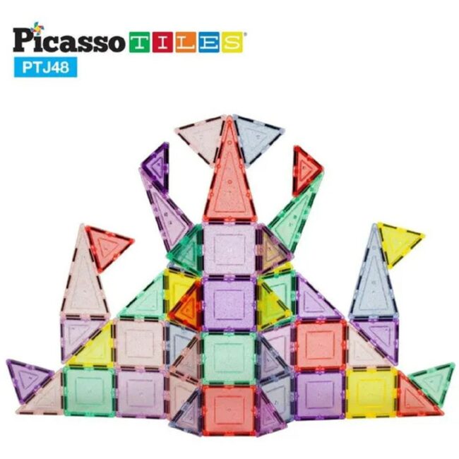 48.3 Picasso Tiles Magnetic Pastel Glitter 48 Pcs in UAE - view 3