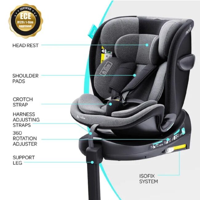 8905039232427.3 MOON GYRO PRO Plus Car SeatGrey in UAE - view 4