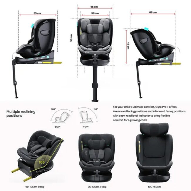 8905039232427.4 MOON GYRO PRO Plus Car SeatGrey in UAE - view 3